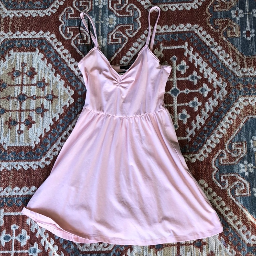 Pink spaghetti strap dress
